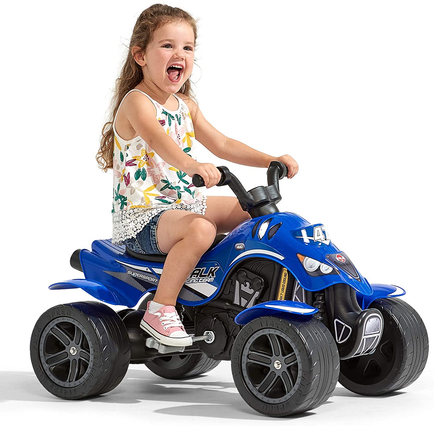 Квадроцикл педальный синий  